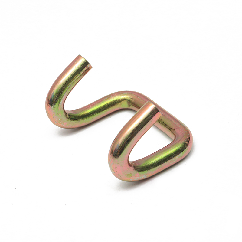 2 tuumaa 5T keltainen sinkkikynsi U -koukku lastin kiinnityshihnalle